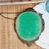Cherub brass mirror