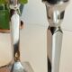 Pair of vintage cast aluminum candlesticks
