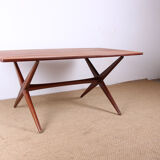 Scandinavian teak high and coffee table 1960.