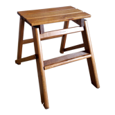Folding stepladder 2 solid wood steps / stool