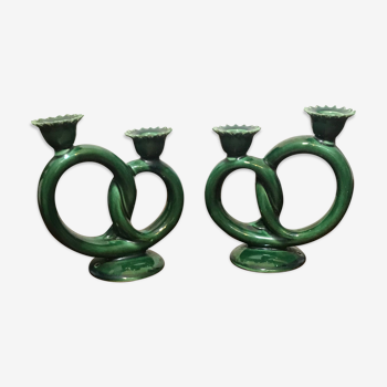 Pair of villeroy & boch candle holders