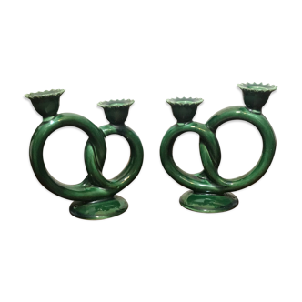 Pair of villeroy & boch candle holders