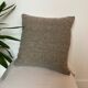 Bi-sided cushion gray wool yoke orange fabric