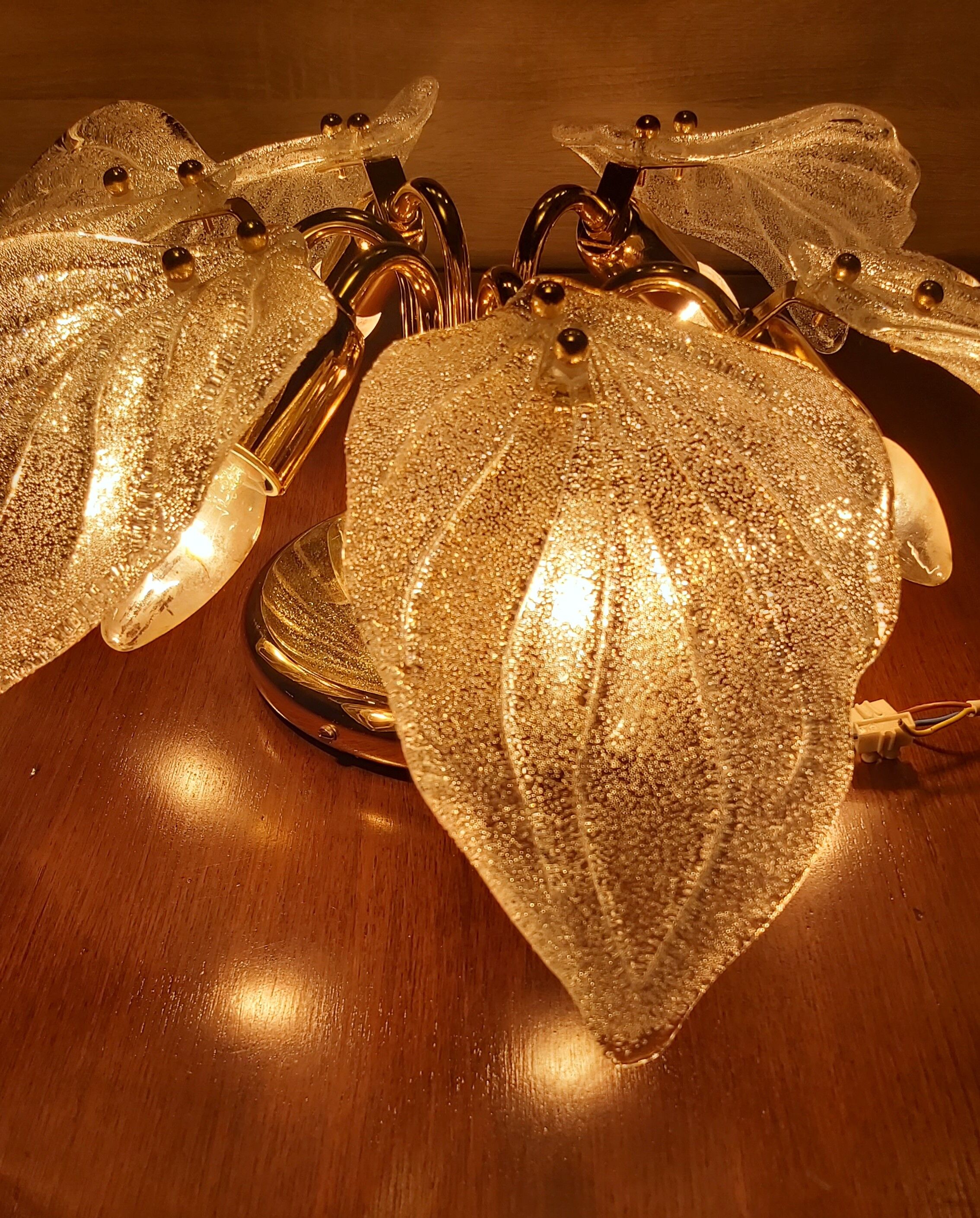 Murano glass ceiling lamp, Navaresi, Italy, 1980s
