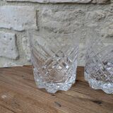 Set of 4 cut crystal whisky glasses from Cristal de Vannes