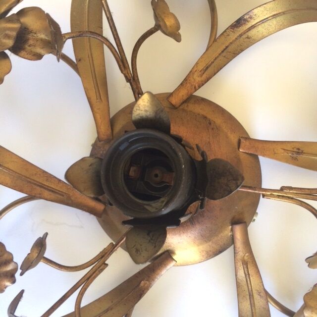 Brass flower sconce