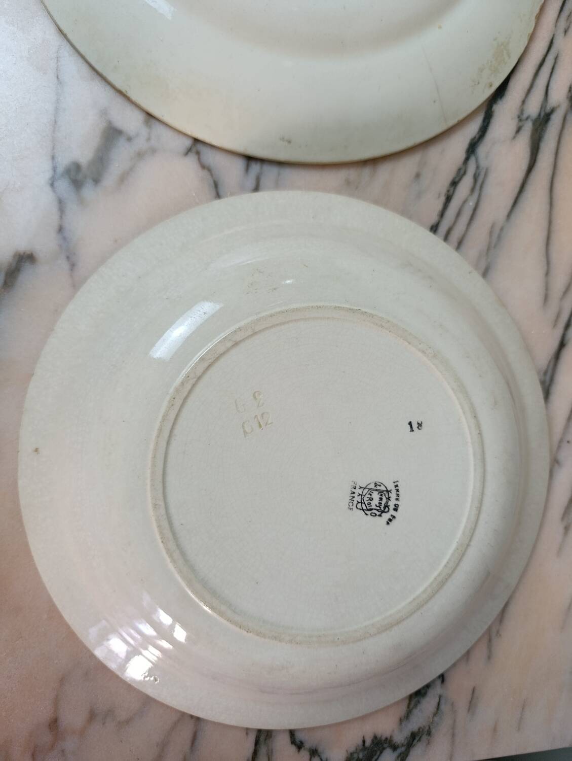 Set of 2 earthenware serving dishes from Choisy-le-Roi.