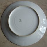 Set of 5 antique Limoges porcelain plates L.J.V with fruit decoration