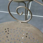 Series of 4 chairs of garden furniture wrought iron full years 60