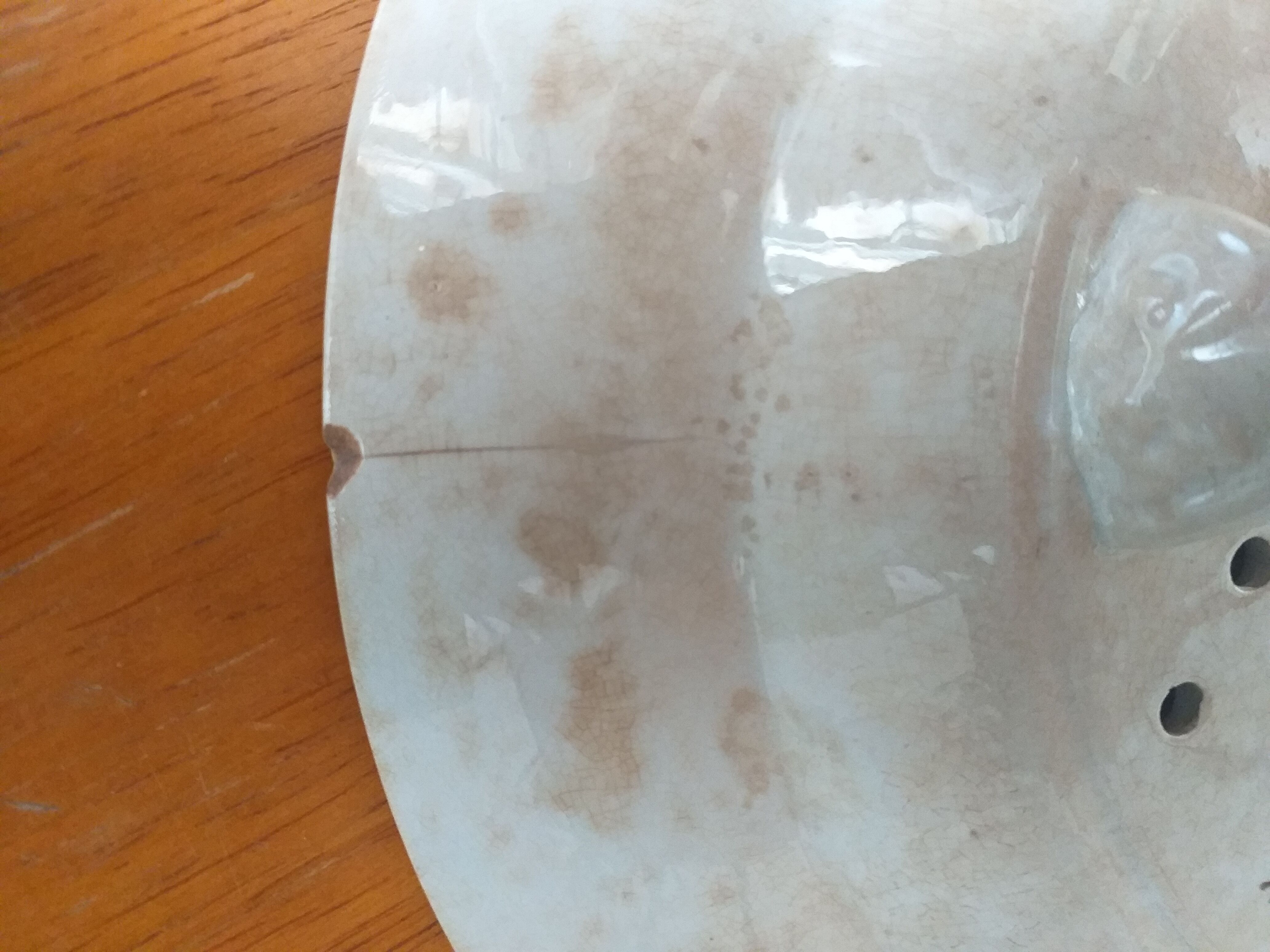Porcelain asparagus plate/drainer