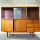 Enfilade haute scandinave en teck années 60