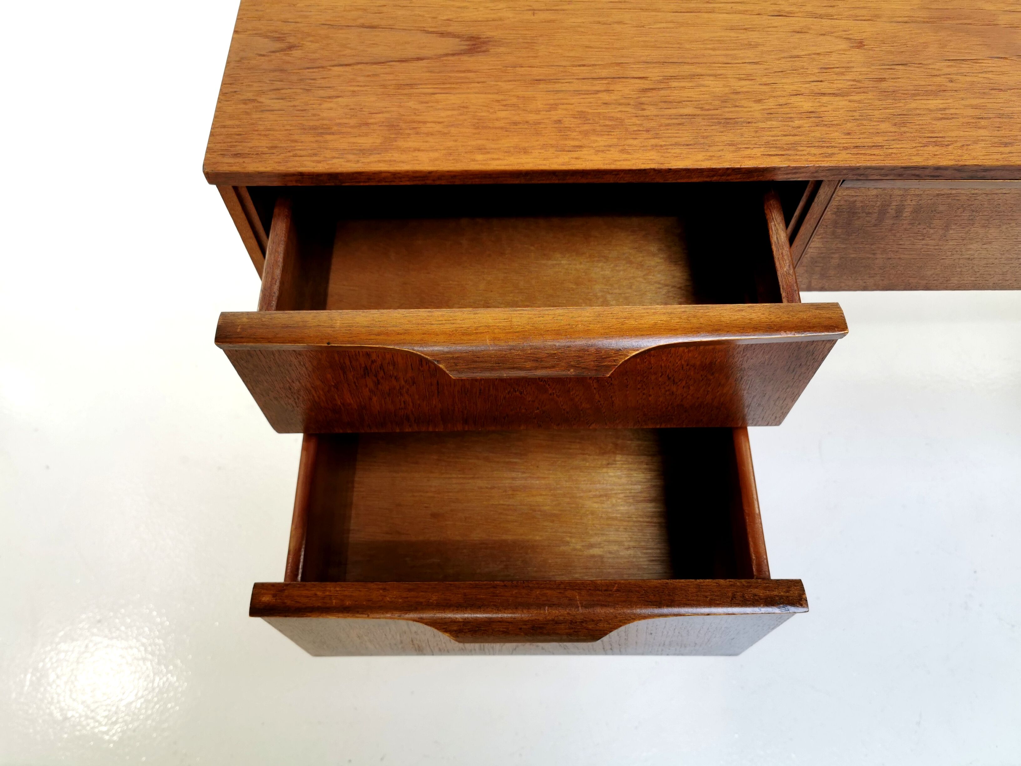 British teak writing desk Frank Guille for Austinsuite