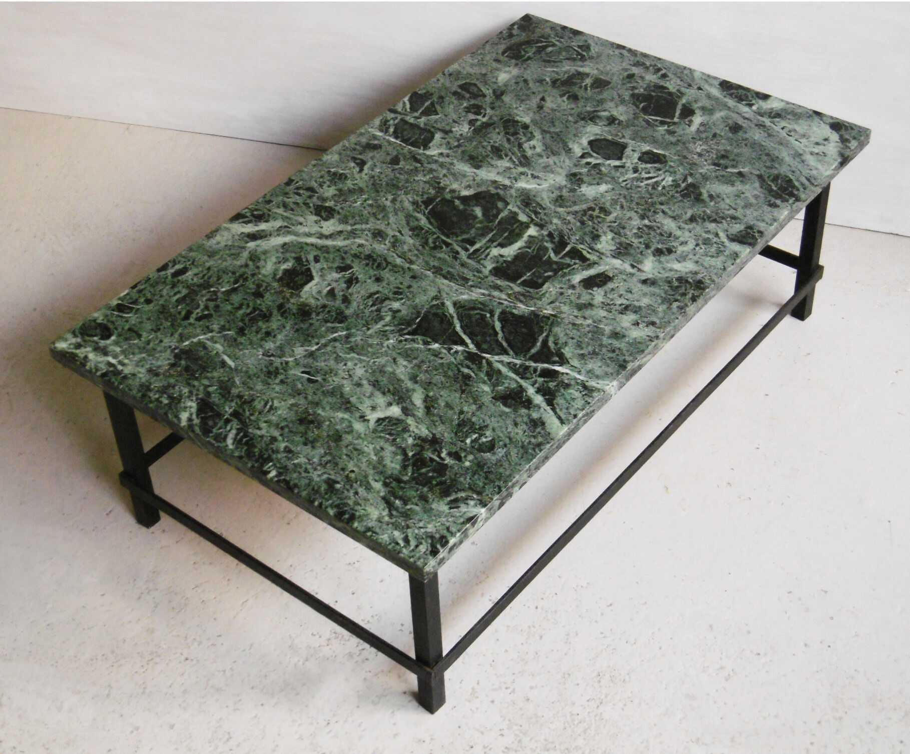 Marble and iron coffee table, 1950s