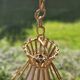70s wicker chandelier pendant light