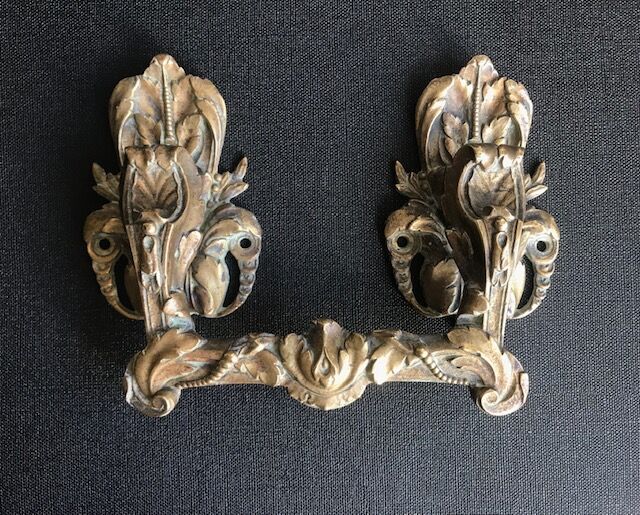 Pair of 19th bronze handles