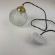 Lot of 3 vintage round glass pendants