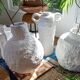 Lot de 4 vases sculpturaux esprit minéral Boho