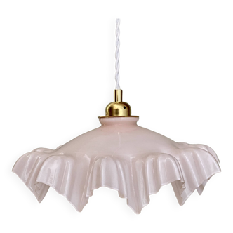 Vintage pink opaline lampshade pendant light