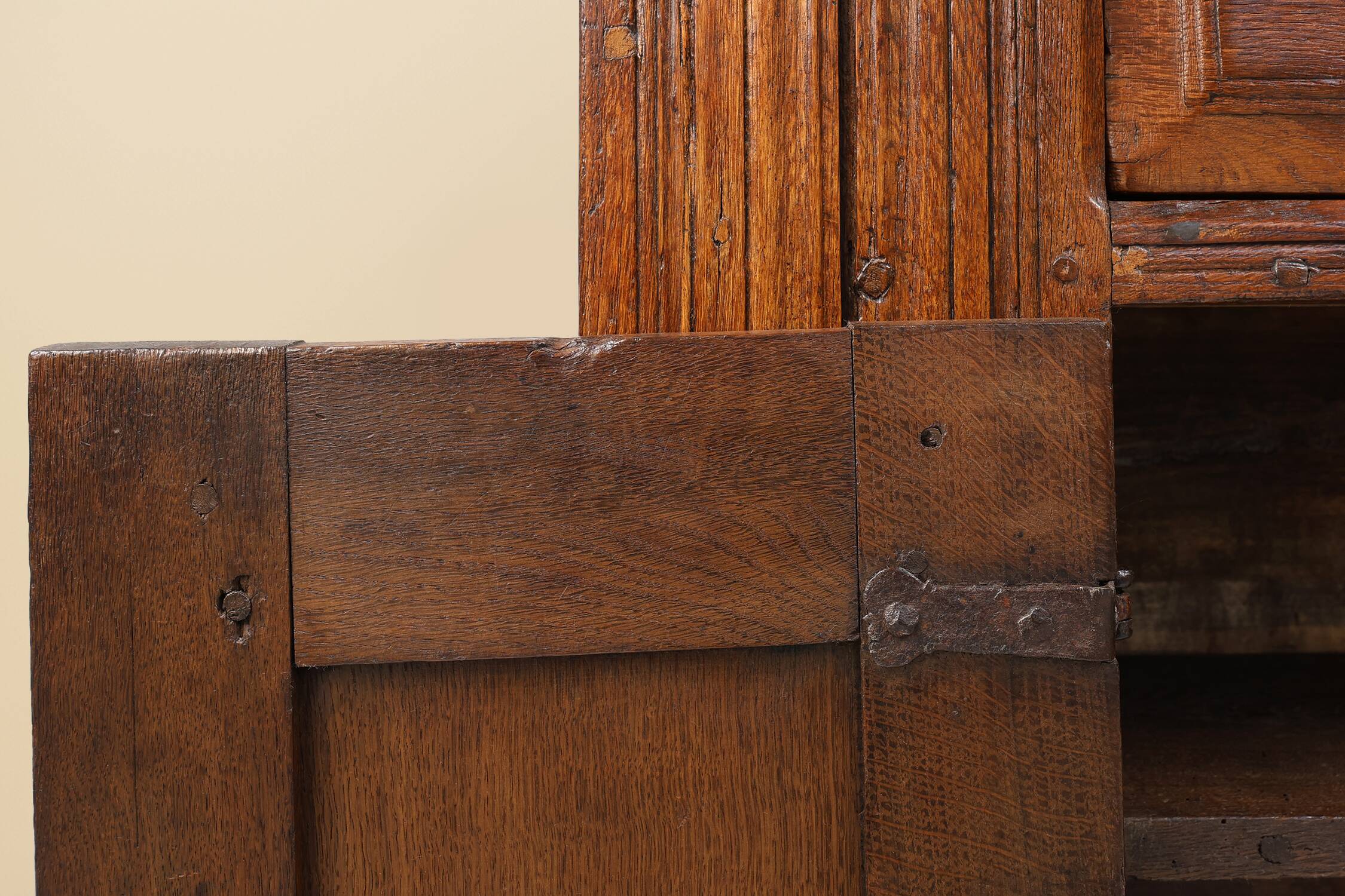 16th Century Belgian hand carved single door cabinet in full oak