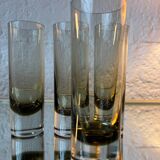 Smoked crystal water glass from the 1970s