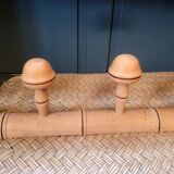 Coat rack with 5 turned wooden hooks from the 30s