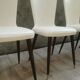 Lot de 6 chaises vintages pieds compas