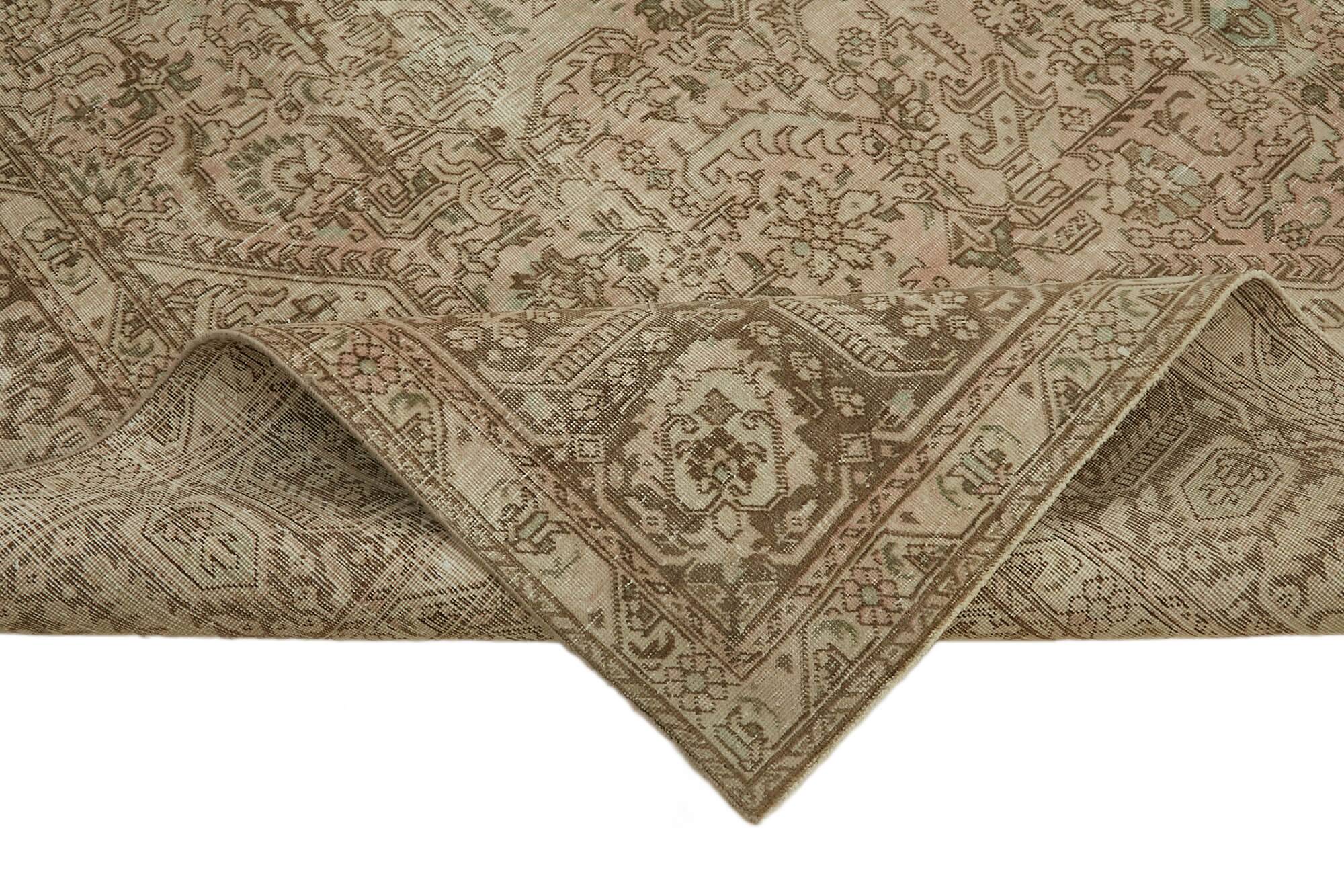 Handmade Turkish Wool Carpet 1980s 293 cm x 386 cm Beige