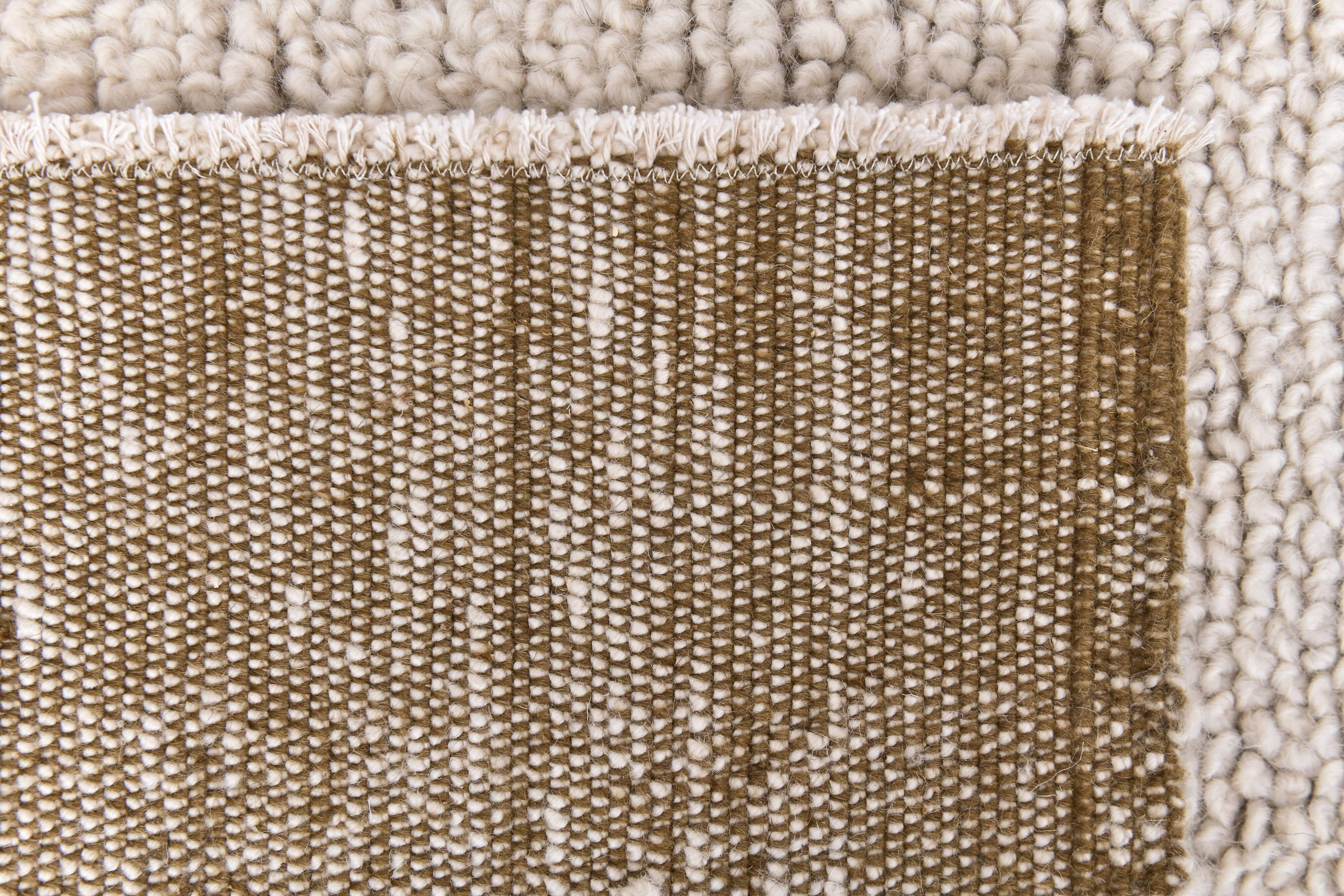 Mustards medium shaggy wool carpet , Hand made wool carpet