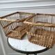 Pair of rattan/wicker storage baskets from the 60s and 70s