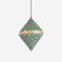 Bamboo Lighting 30cm Green and Purple, Bamboo Hanging Light