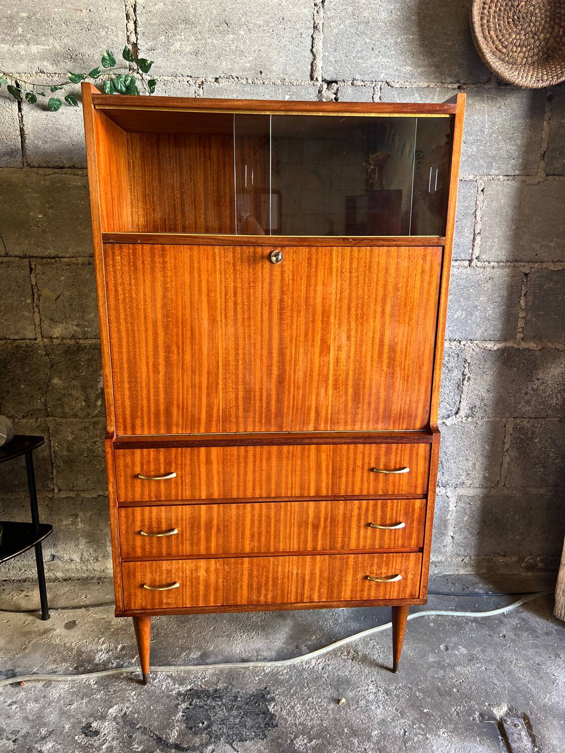 Vintage display cabinet secretary