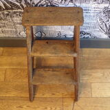 Old stepladder 3 wooden steps