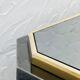 Table basse bicolore en laiton et miroir noir par Fedam