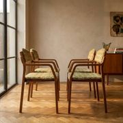 Bentwood armchairs, mid-century, upholstered, TON, 1960s, Czechoslovakia