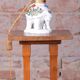 Asian Table Lamp in Brass and Porcelain, India, 1970s