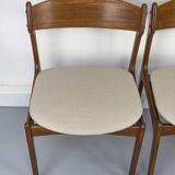 Chaises de salle à manger danoises en teck par Erik Buch pour OD Møbler, années 1960, lot de 4