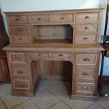 Antique desk with 15 drawers, professional furniture.