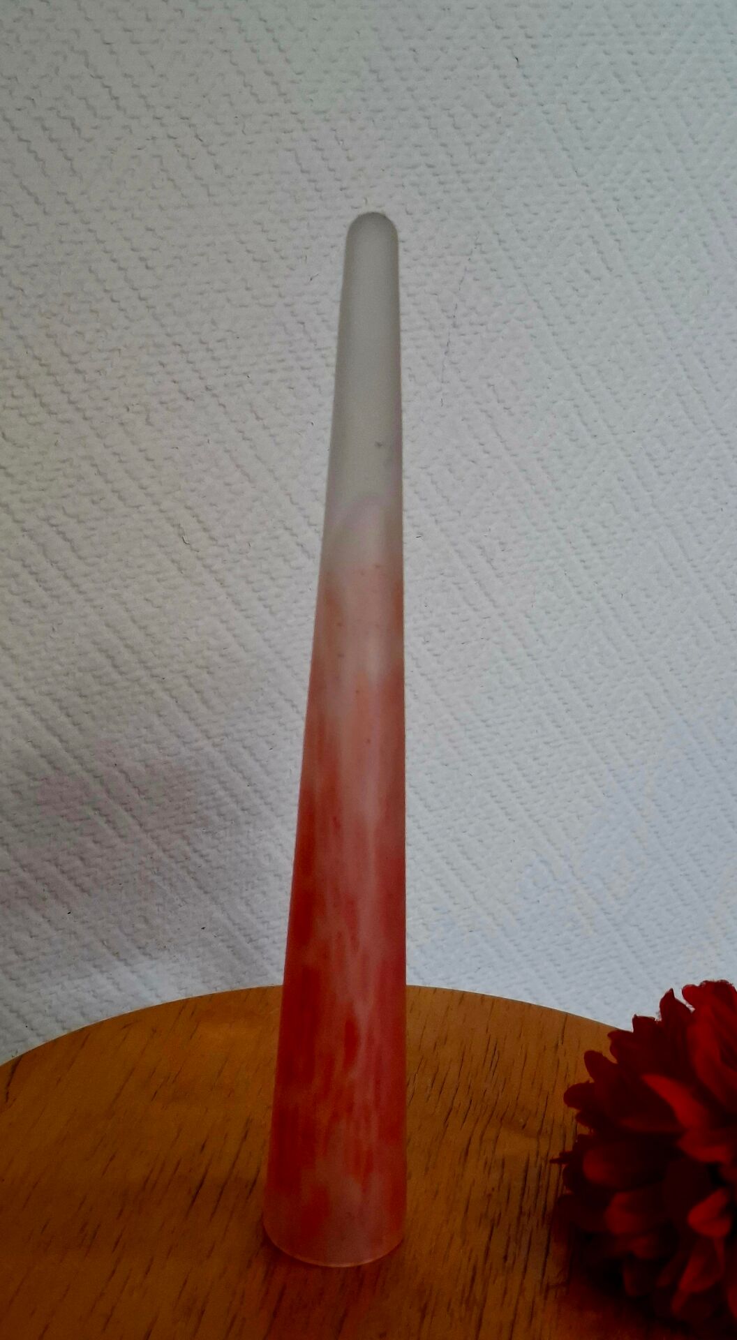 Vase en pâte de verre détourné en Corne à pinces à cheveux