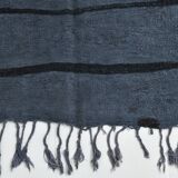 Blue & Black Ethnic Vintage Kilim Rug, 174x204Cm