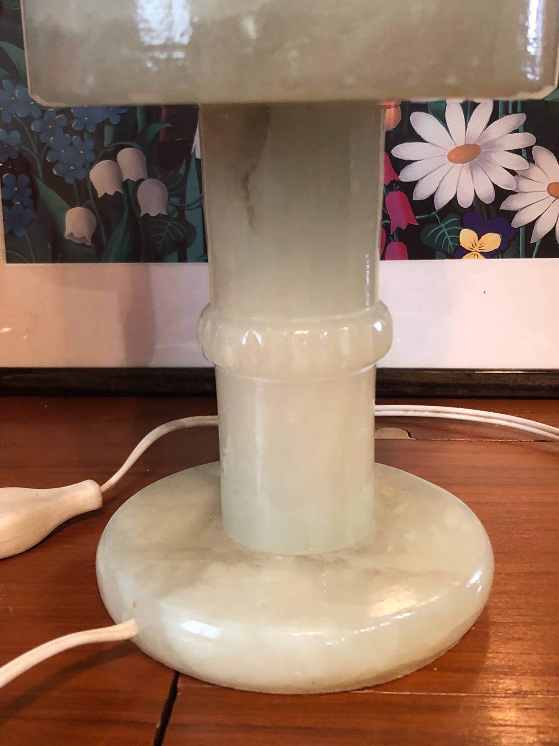 Magnificent vintage alabaster lamp from the 70s