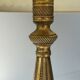Small classic gold brass lamp with cream shade H48