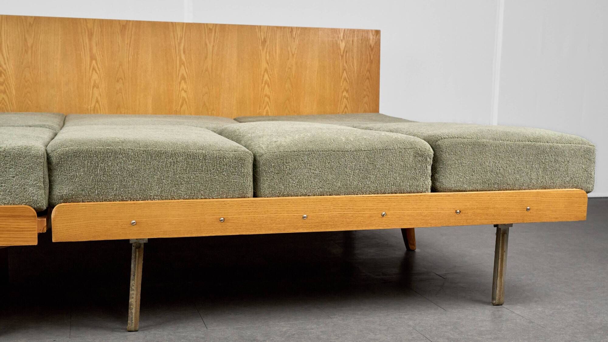 Vintage Corner Sofa Bed with Ottoman, 1960s, Czechoslovakia
