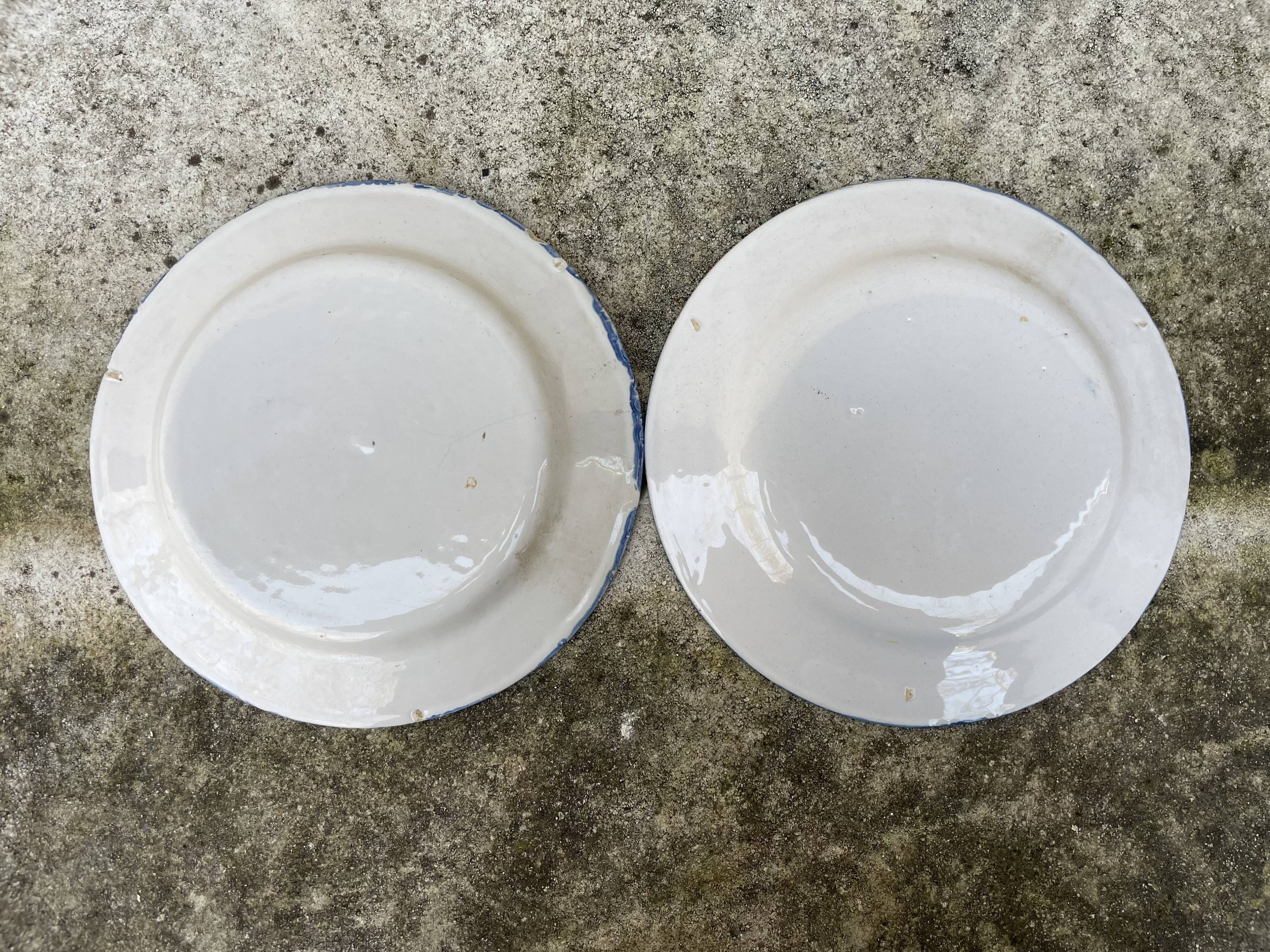 Set of 2 plates with floral pattern
