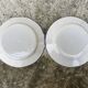 Set of 2 plates with floral pattern