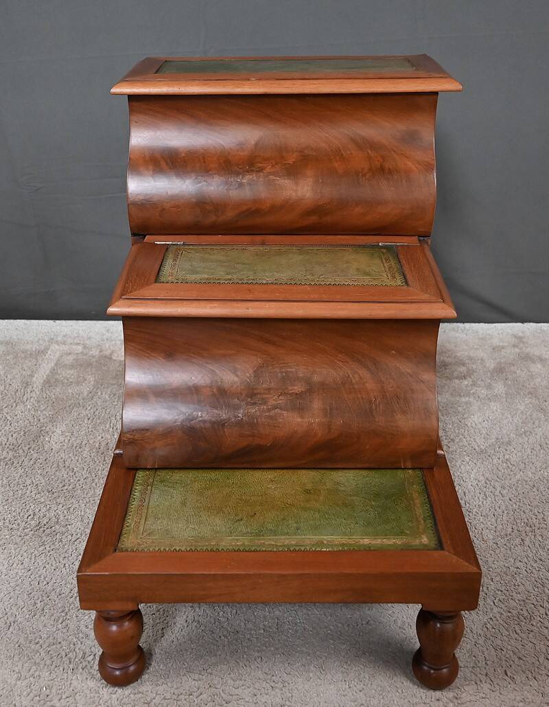 Victorian Library Step Stool in Mahogany, England – 2nd half of the 19th century