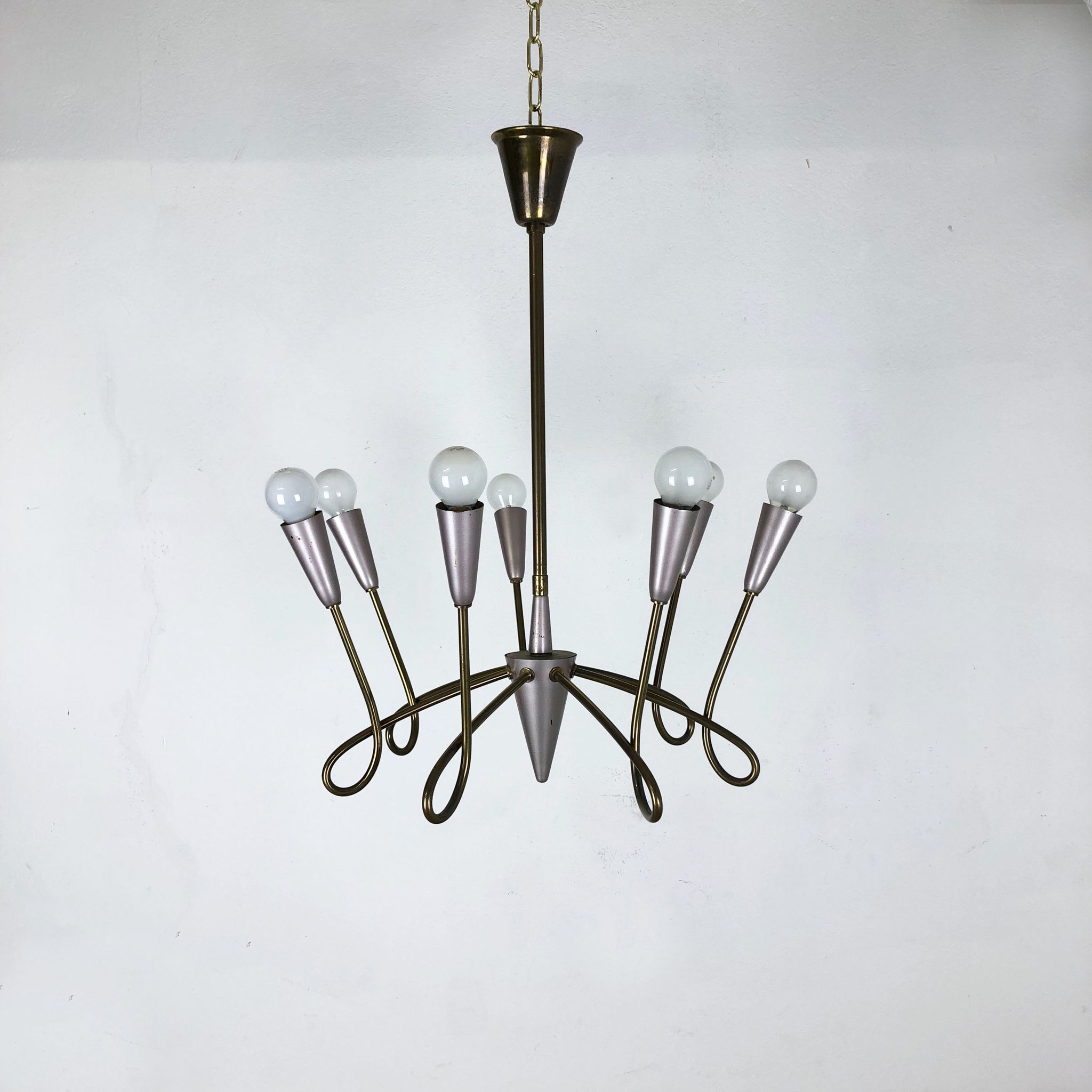 Hanging chandelier, italy 1950