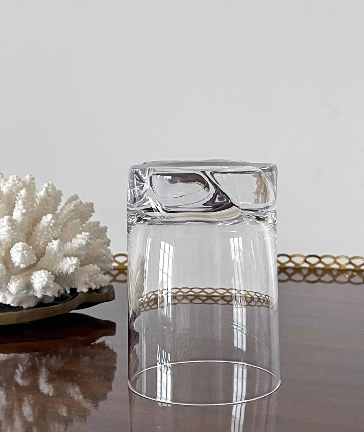 Crystal carafe and 4 glasses Daum France.