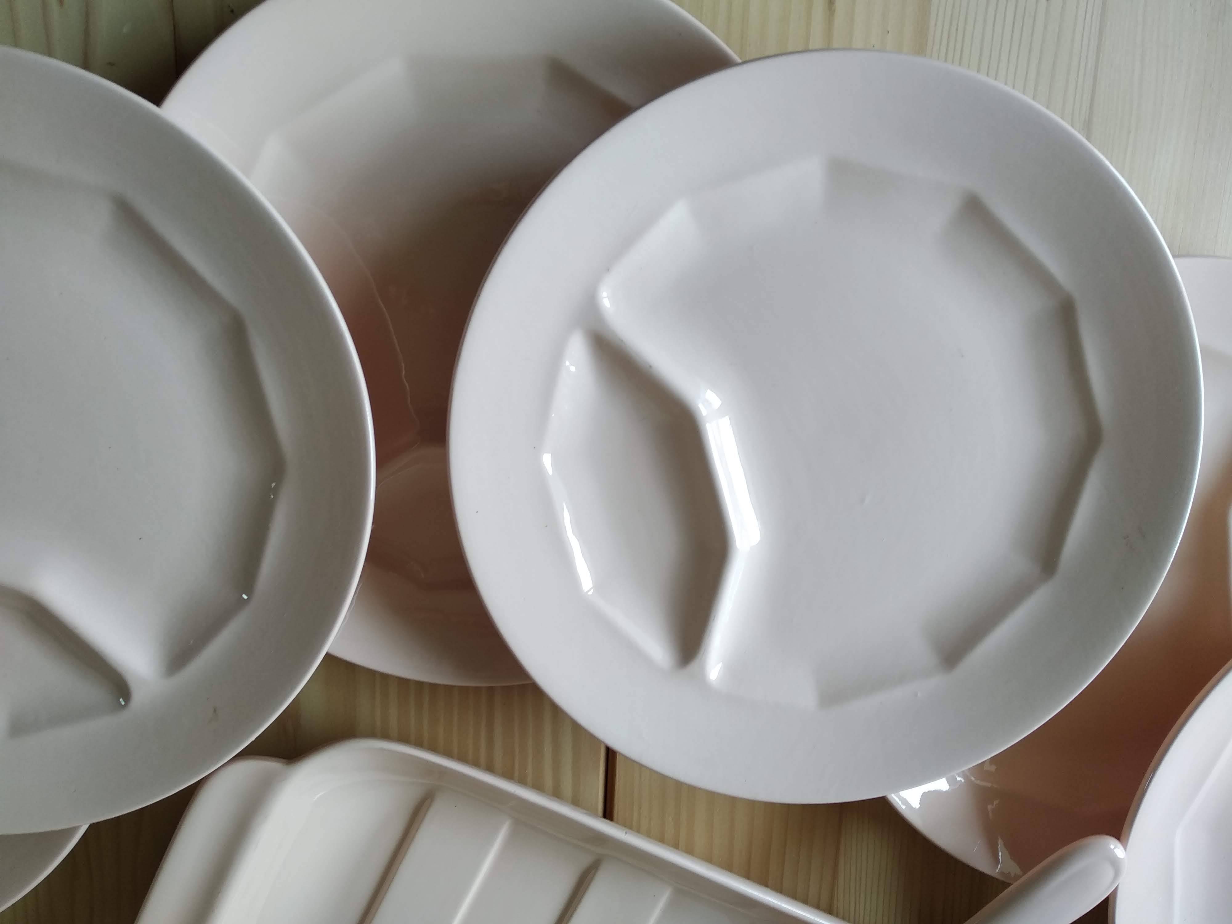 Digoin Sarreguemines Pale Pink Asparagus Set