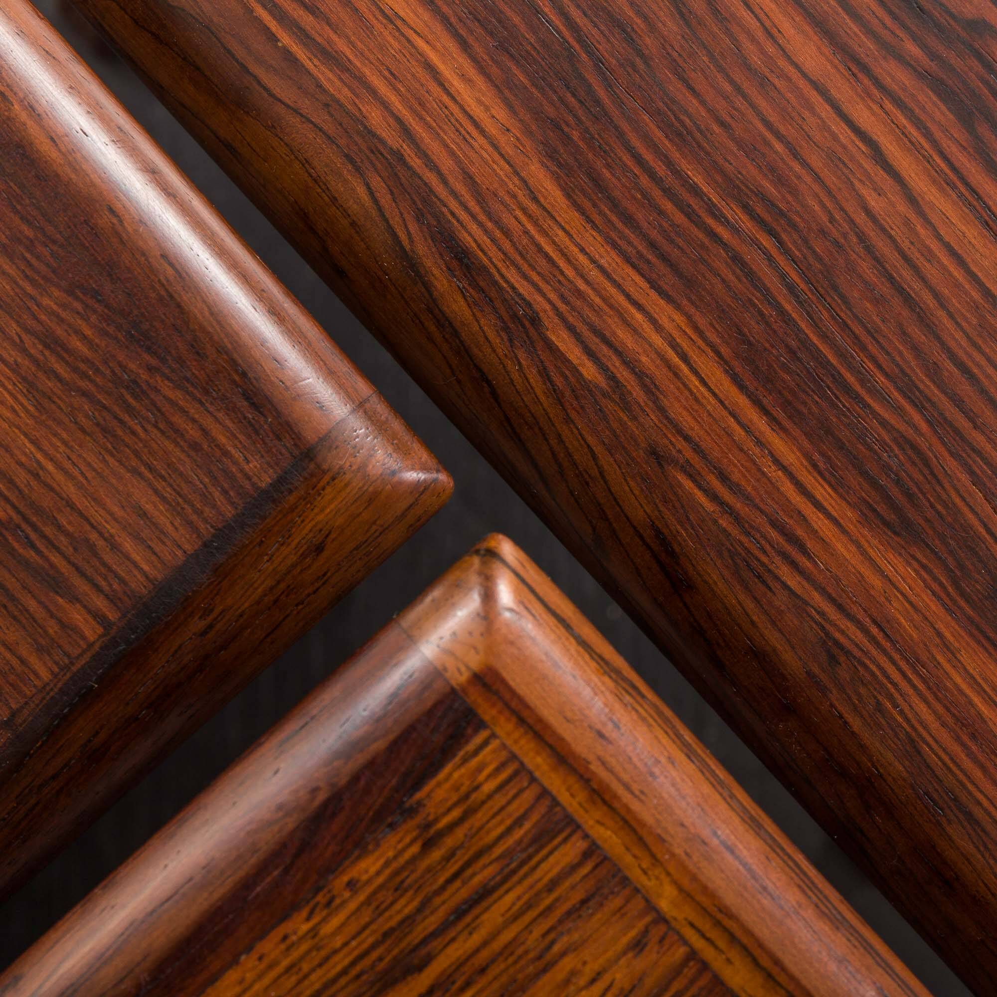 Kai Kristiansen rosewood nesting tables for Vildbjerg Möbelfabrik, Denmark