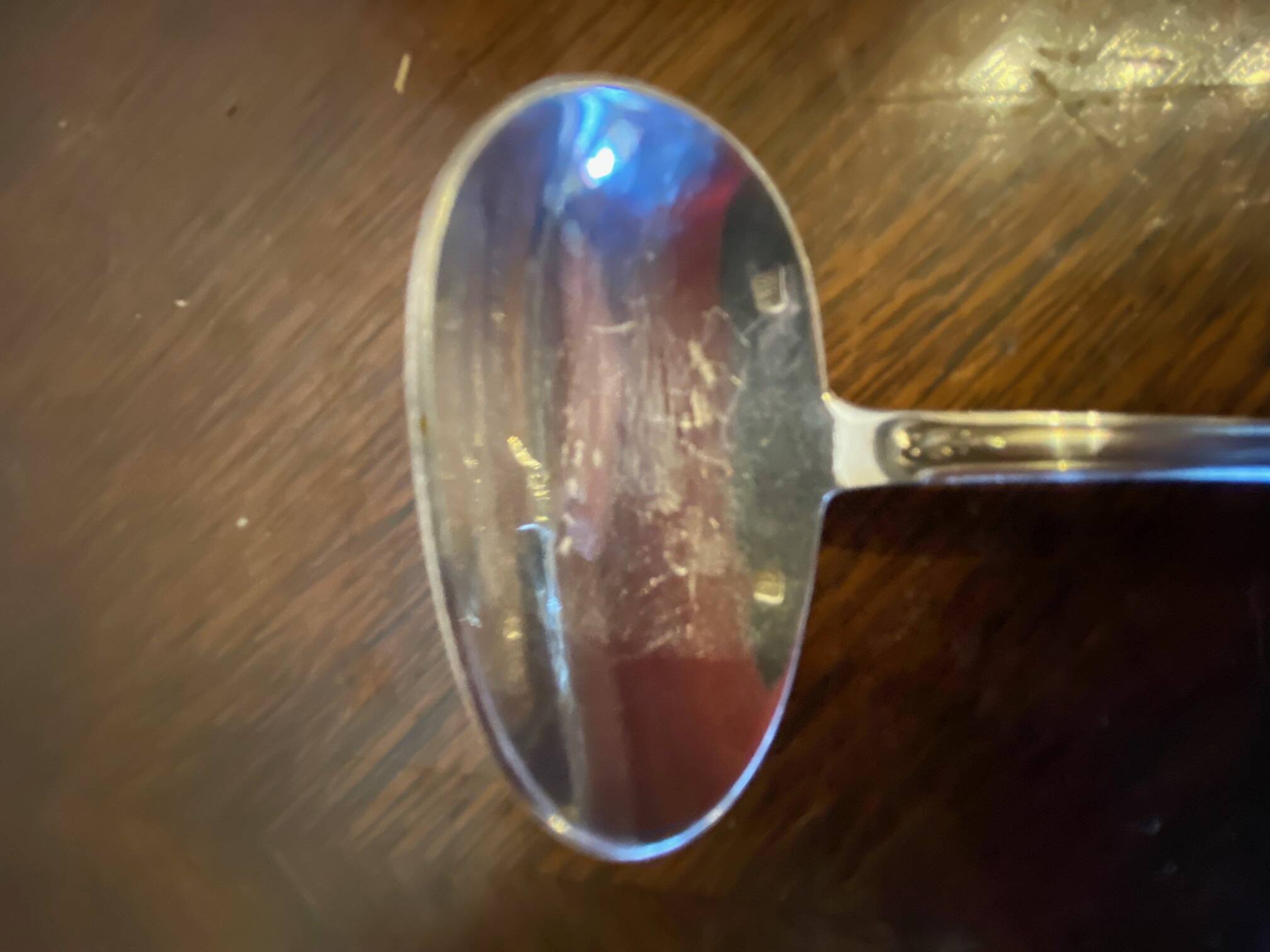 Porridge spoon silver plated goldwork felix freres floral decoration